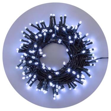 Imagem de Kit 3x Cordão de LED Decorativo, 10 Metros e 100 Luzes Fixas Cada, Branco Quente, com Conector para Emendas 127V ou 220V (Branco Frio - Fio Verde, 10m - 127V)