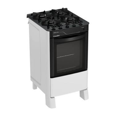 Imagem de Fogão Esmaltec Pérola 4B Branco Trempes Ferro Fundido