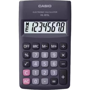 Imagem de Calculadora de Bolso Casio HL-815L-WE 8 Digítos Preta