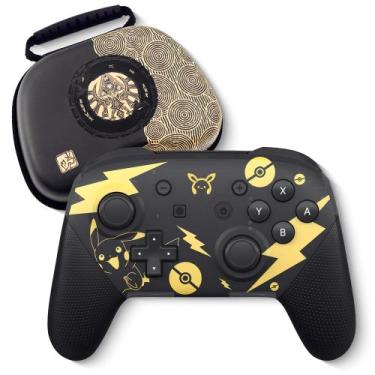 Imagem de Controlador Switch Pro YKASEK Wireless com estojo de armazenamento