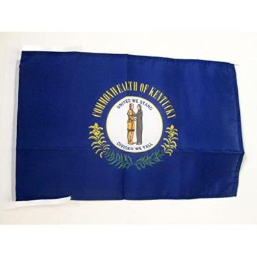 Imagem de Cabos da bandeira do Kentucky 45.7 cm x 12" - bandeiras pequenas do estado americano do Kentucky 30 x 45 cm - Banner 45.7x30.5 cm - AZ FLAG