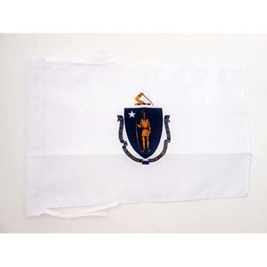 Imagem de Cabos da bandeira de Massachusetts 45.7 cm x 12'' - Bandeiras pequenas do estado americano de Massachusetts 30 x 45 cm - Banner 45.7x30.5 cm - AZ FLAG