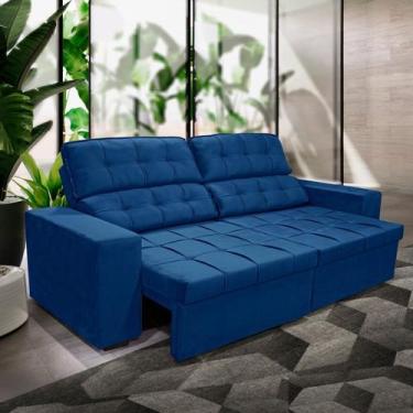 Imagem de Sofá Retrátil Reclinável Molas 250 Veludo Barcelona - RBF