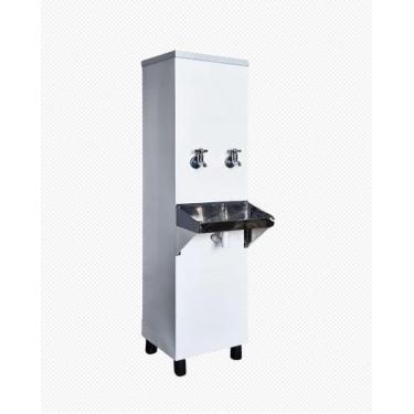 Imagem de Bebedouro Industrial Inox 25L 220V Coluna 2 Torneiras Gelada e Natural