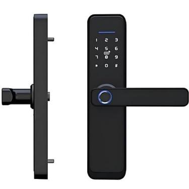 Imagem de Fechadura Eletrônica Digital com Biometria, Bluetooth, Senha, Cartão e Chave | Segurança Moderna, Prática e sem Perder as Chaves