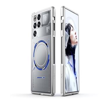 Imagem de Oshmirian Capa para RedMagic 11 Pro/11 Pro+ – Capa de telefone para jogos com armação de metal, amortecedor de dissipação de calor à prova de choque, capa protetora de liga de alumínio resistente a