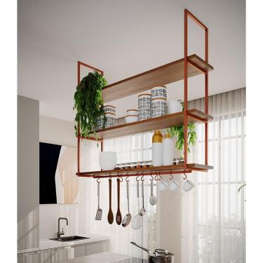 Imagem de Nicho De Teto Indústrial Denver 120cm Cobre Preto