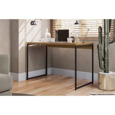 Imagem de Mesa Secretária Escritório Industrial Li002 Freijo/preto - Kappesberg