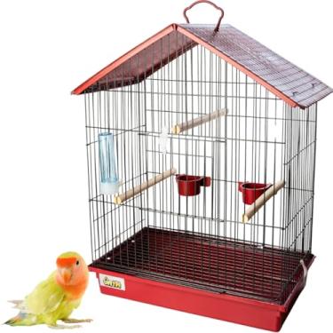 Imagem de Gaiola Calopsita Viveiro Para Pássaros Grande Reforçado (Vermelho)