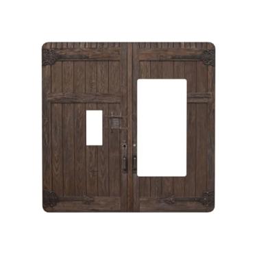 Imagem de SgEdao Capas decorativas para porta de celeiro de madeira antiga em estilo rústico de casa de fazenda, placa de cobertura de interruptor de luz de 2 gangs, interruptor único, 1 placa de parede