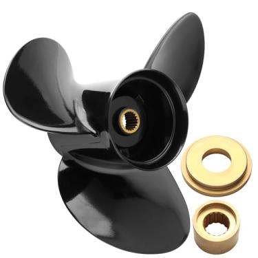 Imagem de Wvkeosc 3817468 Hélice de barco de alumínio de atualização de 3817468 para Volvo Penta SX Drive todos os modelos motores 130-300 HP 3 lâminas 19 estrias dente direito
