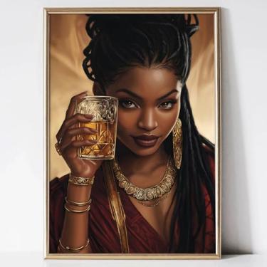 Imagem de Retrato afro-americano, arte de parede, barra, carrinho, impressões, pôster, moda, estética, pôsteres de pessoas, fotos de pessoas negras, retrato, arte de parede, pintura de pessoas negras, arte