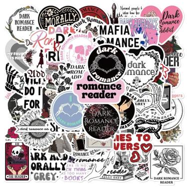 Imagem de Adesivos Darks Romances Readers em vinil impermeável 50 unidades/lote