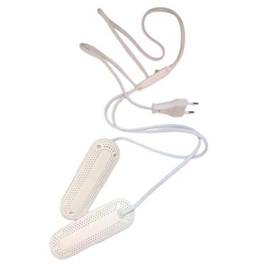 Imagem de UGPLM Secador de calçados, máquina de secagem rápida, aquecedor de calçados pequeno para crianças, chapéus, botas de esqui de inverno, luvas de boxe e, Branco Cinza