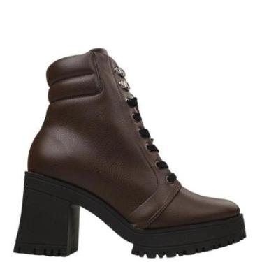Imagem de Bota Coturno Vizzano Feminina Metalizada Tratorada Cano Curto-Feminino