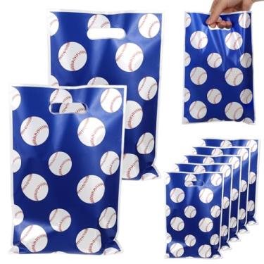 Imagem de COMNICO Sacos de doces de beisebol, 50 peças, sacos de plástico para guloseimas, salgadinhos, doces, lembrancinhas, presentes de beisebol, para crianças, adolescentes, jogos, eventos esportivos