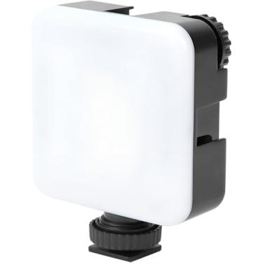 Imagem de Luz LED Portátil para Câmera, Painel de Iluminação Compacto, Branco, com Sapata Universal, Fotografia e Vídeo