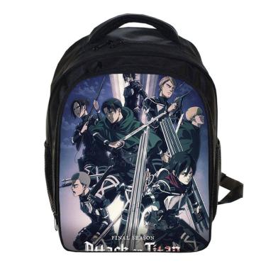 Imagem de Mochila Anime School Bag Attack on Titan para crianças