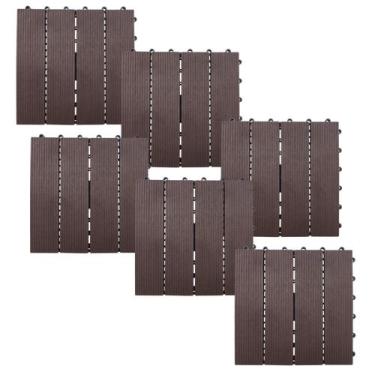 Imagem de 6 Deck Plástico Ipê 30x30 Box Banheiro Piscina Jardim - Tudo Jardim