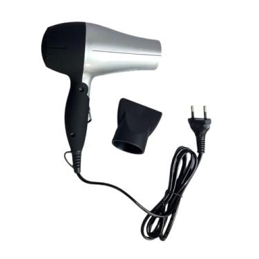 Imagem de Secador de Cabelo Portátil, Compacto e Dobrável, PP, Cinza, 1200W, Bivolt Manual, Uso Diário e Viagem, 2 Velocidades/Temperaturas, 21x5.5cm