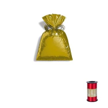 Imagem de Kit Saco Metalizado 89X120cm com 10 Unidades e Fita Cetim 4mmx100mts