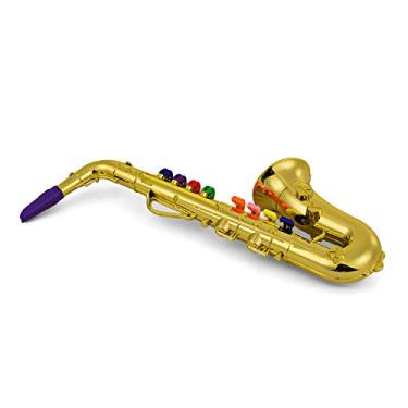 Imagem de Instrumentos de Sopro Musicais SACHS ABS Metálico com 8 Teclas Coloridas Produz Som Real Leve e Tamanho Adequado Exercita Criatividade Coordenação Manual Flexibilidade Brinquedo Seguro Confiável
