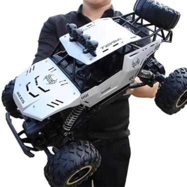 Imagem de CARRINHO RC OFF ROAD METAL MONSTER TRUCK DE CONTROLE REMOTO, 37CM COM TRAÇÃO (4X4), DISTÂNCIA DE ATÉ 50 METROS (Prata)