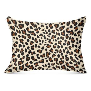 Imagem de Capa de almofada decorativa preta marrom arte poliéster conforto padrão king queen size fronhas para travesseiro de cama, tamanho padrão, 51 x 66 cm