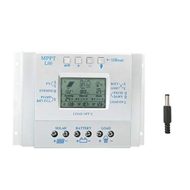 Imagem de Controlador de carga solar 80A MPPT Display LCD PWM Regulador inteligente de economia de energia eficiente para sistemas de painel solar 12V 24V Material de alta qualidade