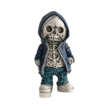 Imagem de Estátua De Personagem De Resina Em Forma De Esqueleto Retrô, Joia Deco