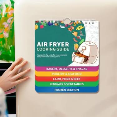 Imagem de 1 kit de fritadeira a ar: livro de receitas magnético com forro - Guia de culinária definitivo e tempos para iniciantes
