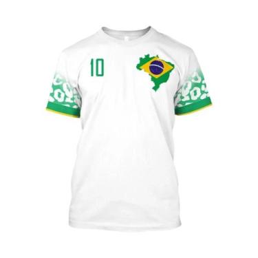 Imagem de Camiseta De Manga Curta Da Seleção Brasileira Masculina 2022 Moda Espo