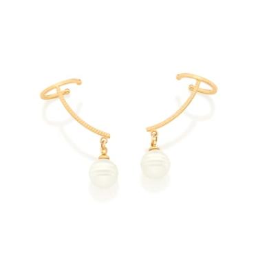 Imagem de Brinco Rommanel Ear Cuff Banhado a Ouro 18k com Pérola Barroca - 526526