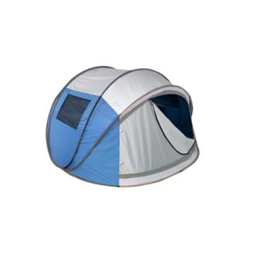 Imagem de Barraca pop-up instantânea para 4 pessoas com portas duplas - Configuração automática à prova d'água para acampamento, mochila e praia - Design leve e portátil inclui bolsa de transporte