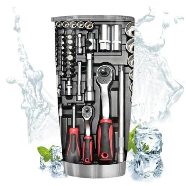 Imagem de Garrafas Térmicas,Copo Reutilizável de Aço Inoxidável 590ml - Copo Térmico Para Café E Bebidas - Para Homens Pai Marido Namorado Aniversário Viagem Escritório Escola