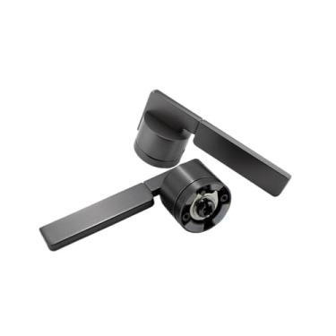 Imagem de Fechadura de porta de quarto, liga de zinco, silenciosa, fechadura de madeira, fechadura americana simples, alça dividida para casa (cinza escovado)