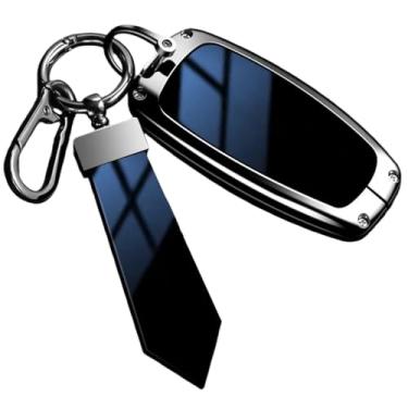 Imagem de Capa de capa para chave remota inteligente de carro de liga de zinco compatível com Jaecoo J6 J7 J8 Phev 2023 2024 2025 Chaveiro automático com proteção de chave(F-blue keyring)