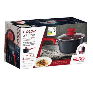 Imagem de Panela de Alumínio 18cm Color Stone Titânio - Euro
