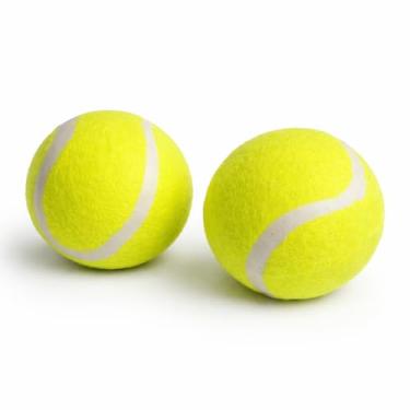 Imagem de Kit com 2 Bolas de Tênis Resistentes – Borracha e Feltro Durável – Ideal para Treino, Lazer, Brincadeiras e Uso Recreativo em Quadra ou Área Externa