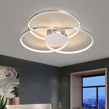 Imagem de Luminária de teto LED criativa, moderna, para sala de estar, com intensidade regulável, para sala de jantar, com controle remoto, ideal para quarto, cozinha e escritório. Iluminação interna