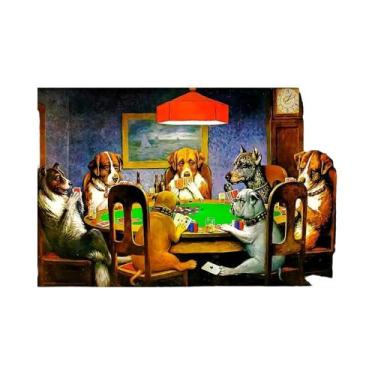 Imagem de Quebra-Cabeça De Cães Jogando Poker 120 300 500 1000 Peças Brinquedo E
