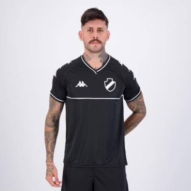 Imagem de Camisa Kappa Vasco Supporter Monochromatic Preta e Branca, P