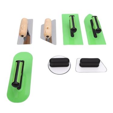 Imagem de Luocute Conjunto de Espátula de Acabamento de Gesso Veneziano, Ferramentas de Reboco de Pintura Artística de Parede de Aço Inoxidável Polido Com Cabo Ergonômico para Estuque Tadelakt