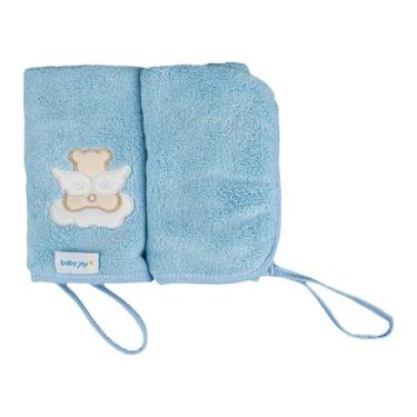 Imagem de Toalha de Boca Super Seca para Bebê 25 cm x 29 cm Baby Joy, anjinho az