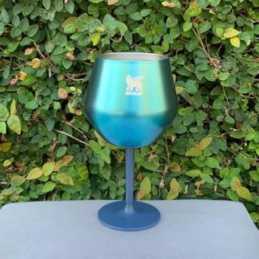 Imagem de Taça Térmica Inox 414ml 2 em 1 Copo Isolado a Vácuo Reutilizável Haste Removível Parede Dupla Gin Vinho ou Cocktail Inquebrável, cores variadas Premium (Verde)