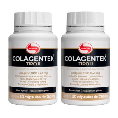 Imagem de Kit 2X: Colagentek II Colágeno Vitafor 30 Cápsulas