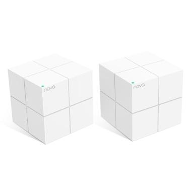 Imagem de Sistema WiFi Mesh Tenda Nova MW6 - Cobre até 370 m² - Sistema WiFi Mesh AC1200 para toda a casa - Rede Gigabit de banda dupla para 90 dispositivos - Pacote com 2
