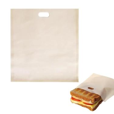 Imagem de Sacos de Queijo Grelhado - Sacos para Torradeira de Queijo Grelhado Antiaderente Resistente ao Calor - para Torradeira para Sanduíches, Frango