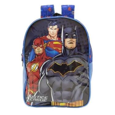 Imagem de Mochila de Costas Escolar Infantil Liga da Justiça X - Xeryus, Azul, Ú