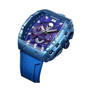 Imagem de Relógio Esportivo Masculino LIGE, Luminosa, À Prova d'Água, Cronógrafo